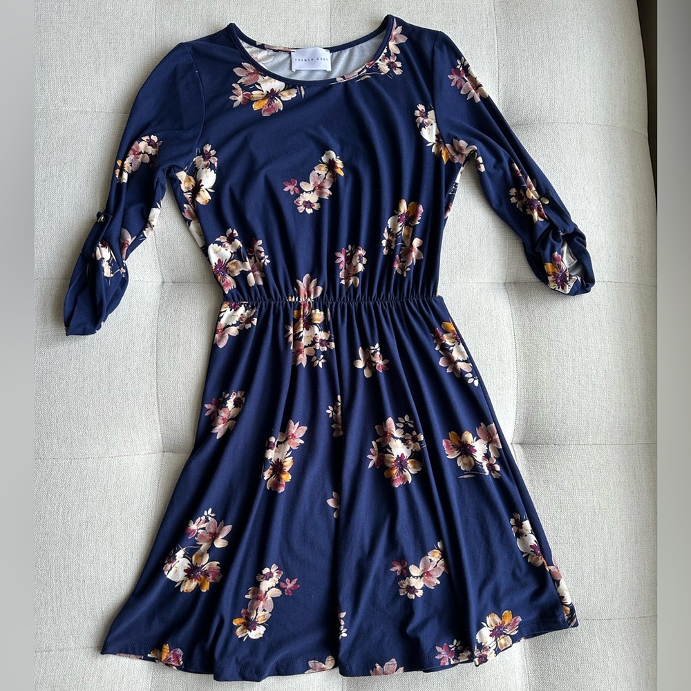 French Grey Murphy Brushed Knot Dress Size Small